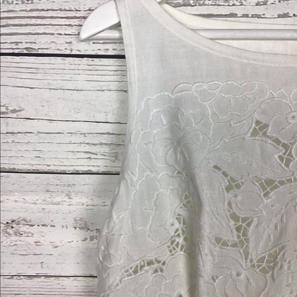 Ann Taylor White Dress Size 10 - Picture 2 of 9